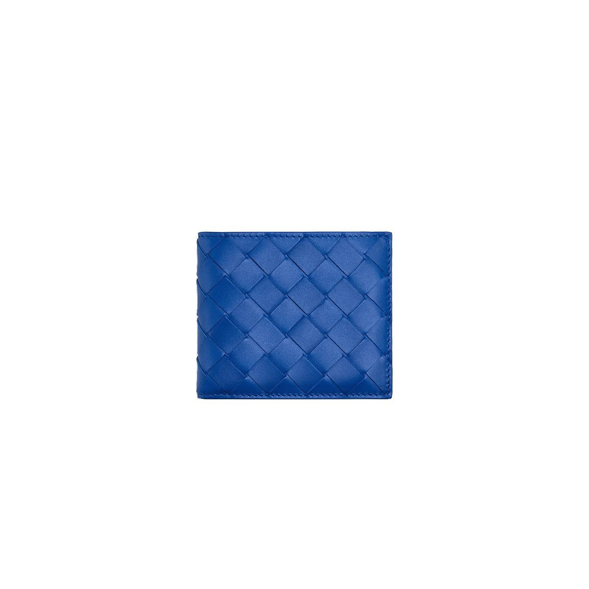 BOTTEGA VENETA COW LEATHER WALLET MEN'S COBALT BLUE 605722VCPQ44256 (11*9.5*1cm)